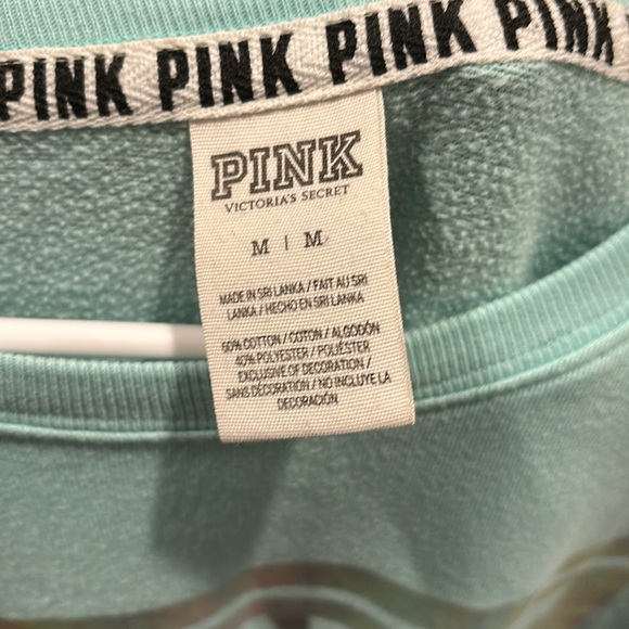 PINK Light Blue Sweatshirt - Picture 2 of 3